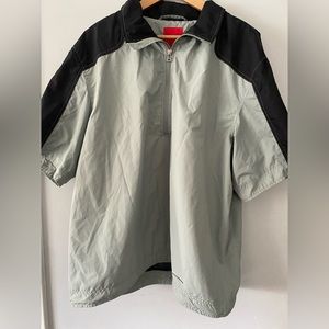 J. Lindeberg Mesh Lined Short Sleeve 1/4 Zip Pullover Jacket Windbreaker